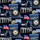 Military Navy Cotton - Fabric Bash