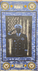 Military Navy Panel Size 24"X43" - Fabric Bash
