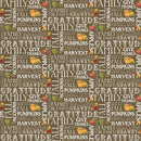 Monthly Placemats November Text Brown - Fabric Bash
