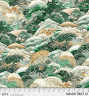 Nami 108" Waves - Green - Fabric Bash