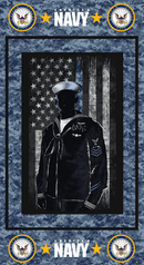 Navy Triptych Quilt Kit - Fabric Bash