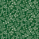 Nordic Holiday Village-Quilting Fabric-Floral Vines-Green Cream - Fabric Bash