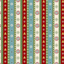 Nordic Holiday Village-Quilting Fabric-Ice Mini Stripe-Multi Colored - Fabric Bash