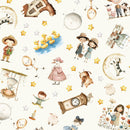 Nursery Rhyme Time - Quilting Fabric -Nursery Rhyme Characters-Ivory - Fabric Bash