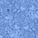 Packed Floral-Blue/Blue - Fabric Bash
