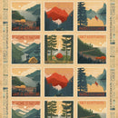 Paddle & Pine – Quilting Cotton – Craft Panel – Multi - Fabric Bash