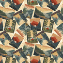 Paddle & Pine – Quilting Cotton – Tossed Posters – Multi - Fabric Bash