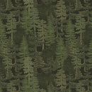 Paddle & Pine – Quilting Cotton – Trees – Green - Fabric Bash