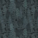 Paddle & Pine – Quilting Cotton – Trees – Navy - Fabric Bash