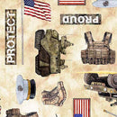 Patriot - Marines Allover - Tan - Fabric Bash