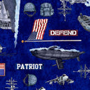 Patriot - Navy Allover - Light Navy - Fabric Bash