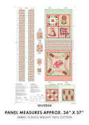 Peaches & Cream – Quilting Cotton Panel – Sweet Garden Patch – Multi - Fabric Bash