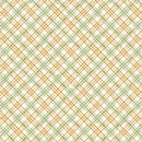 Peaches & Cream – Quilting Cotton – Pretty Plaid – Cream/Sage - Fabric Bash