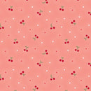 Peaches & Cream – Quilting Cotton – Sweet Cherries – Medium Pink - Fabric Bash