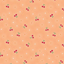 Peaches & Cream – Quilting Cotton – Sweet Cherries – Peach - Fabric Bash
