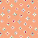 Peaches & Cream – Quilting Cotton – Sweet Diamonds – Peach - Fabric Bash