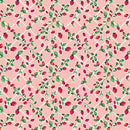 Peaches & Cream – Quilting Cotton – Sweet Strawberries – Light Pink - Fabric Bash