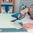 Perfect Scissors Dark Teal 8-1/2in Bent Handle Micro-Serrated Non-Slip Blade - Fabric Bash