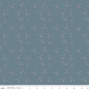 Petals & Hazel - Quilting Cotton Fabric - Scatter - Blue - Fabric Bash