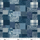Pieces of America - Blue Collage - Fabric Bash