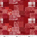 Pieces of America - Red Collage - Fabric Bash
