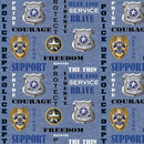 Police Department - Denim Print - Fabric Bash