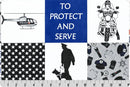 Police Digital Cuddle® Blue Line - Fabric Bash