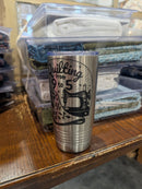 PRE ORDER - Quilting 9 to 5 20 oz. Tumbler with Clear Lid - Fabric Bash