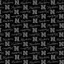 Pre-Order UNL Nebraska Husker - Quilting Fabric - Huskers - Black - Fabric Bash