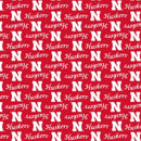 Pre-Order UNL Nebraska Husker - Quilting Fabric - Huskers - Red - Fabric Bash