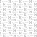Pre-Order UNL Nebraska Husker - Quilting Fabric - Huskers - White - Fabric Bash
