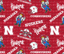 Pre-Order UNL Nebraska Husker - Quilting Fabric Wideback - Herbie- Red 108" - Fabric Bash