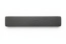 Black magnetic piece on a white background