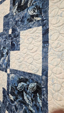 Sample - Batik Leaves Quilt - Fabric Bash