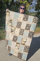 Sample - Gold Flower Quilt - Fabric Bash