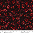 Scarlet's Treasure | Black/Red Petal Floral - Fabric Bash