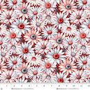 Scarlet's Treasure | Daisies Red - Fabric Bash