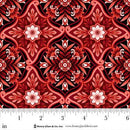 Scarlet's Treasure | Red Ornamental Medallion - Fabric Bash