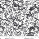 Scarlet's Treasure | White/Black Ornate Scroll - Fabric Bash