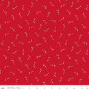 Seasonal Basics - Quilting Fabric - Candy Canes Red - Fabric Bash