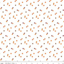 Seasonal Basics - Quilting Fabric - Pumpkins White - Fabric Bash
