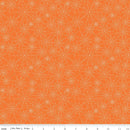 Seasonal Basics - Quilting Fabric - Spider Webs Orange - Fabric Bash