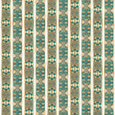 Serenity Lotus Flower Decorative Stripe - Multi - Fabric Bash