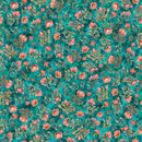 Serenity Lotus Flower - Turquoise - Fabric Bash