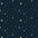 Silent Night - Quilting Fabric -Stars-Navy - Fabric Bash