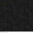 Spooky - Quilting Fabric - Stars and Swirls - Black - Fabric Bash