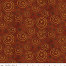Spooky - Quilting Fabric - Stars and Swirls - Rusty Oak - Fabric Bash