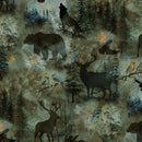 Stag and Stone - Quilting Fabric - Verde - Fabric Bash