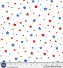 Star Spangled 108" Fabric - White - Fabric Bash