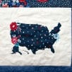 Star-Spangled Beauty Ladder Quilt - Machine Embroidery Designs - Fabric Bash